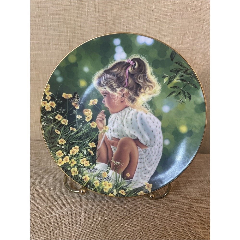Hamilton Collection "Ashley" 1987 Treasured Days Porcelain Plate,‎ Plate # 2033R